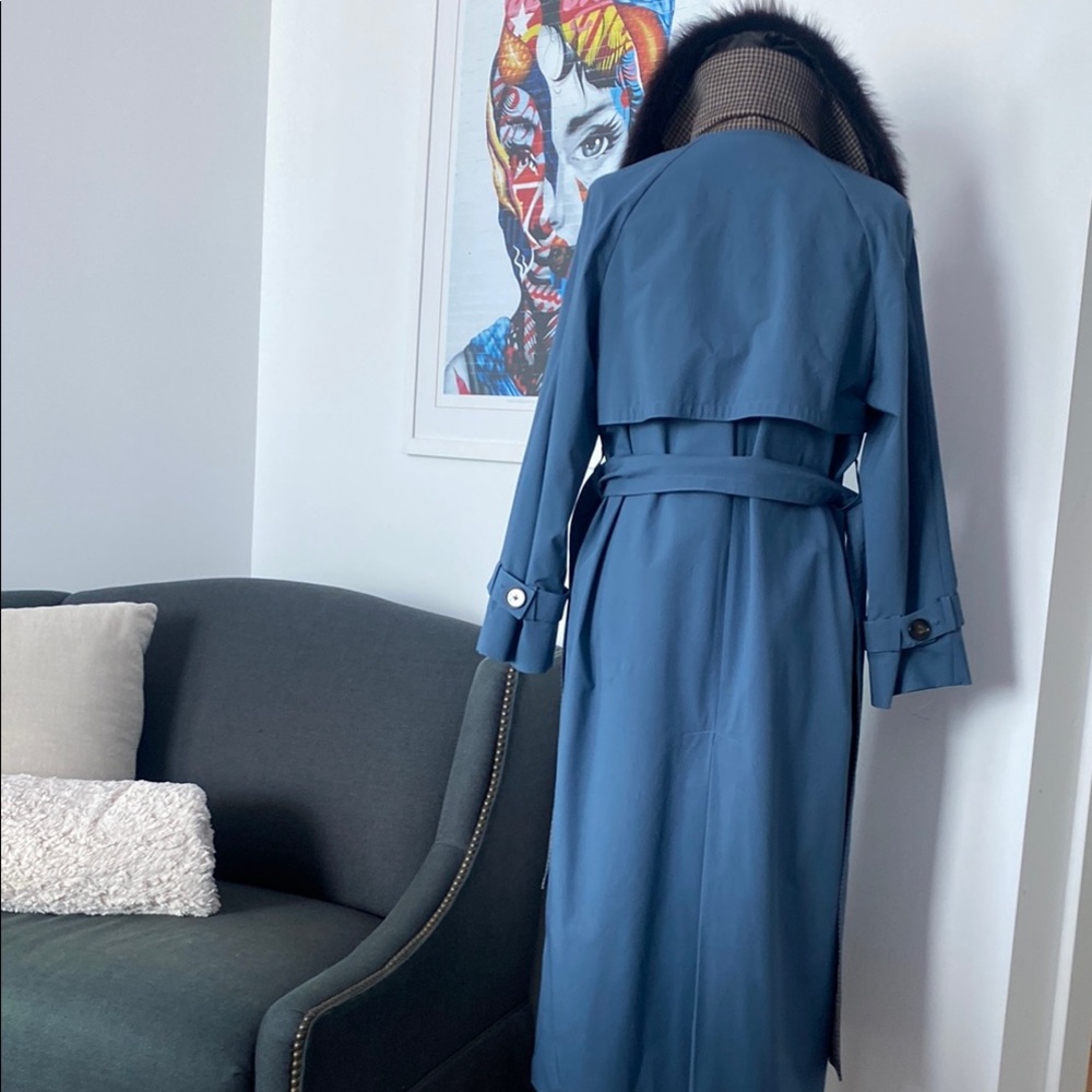 Massimo Dutti Trench Coat with Faux Fur Collar - Picture 6 of 14